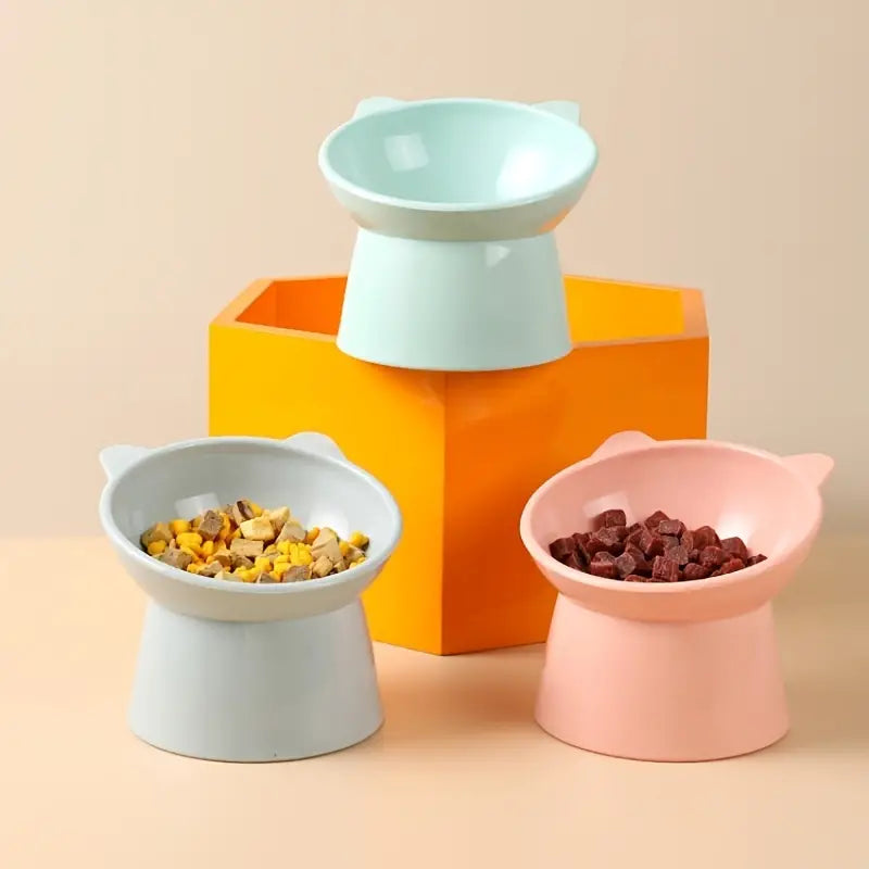 Raised Cat Food Bowls With Stand