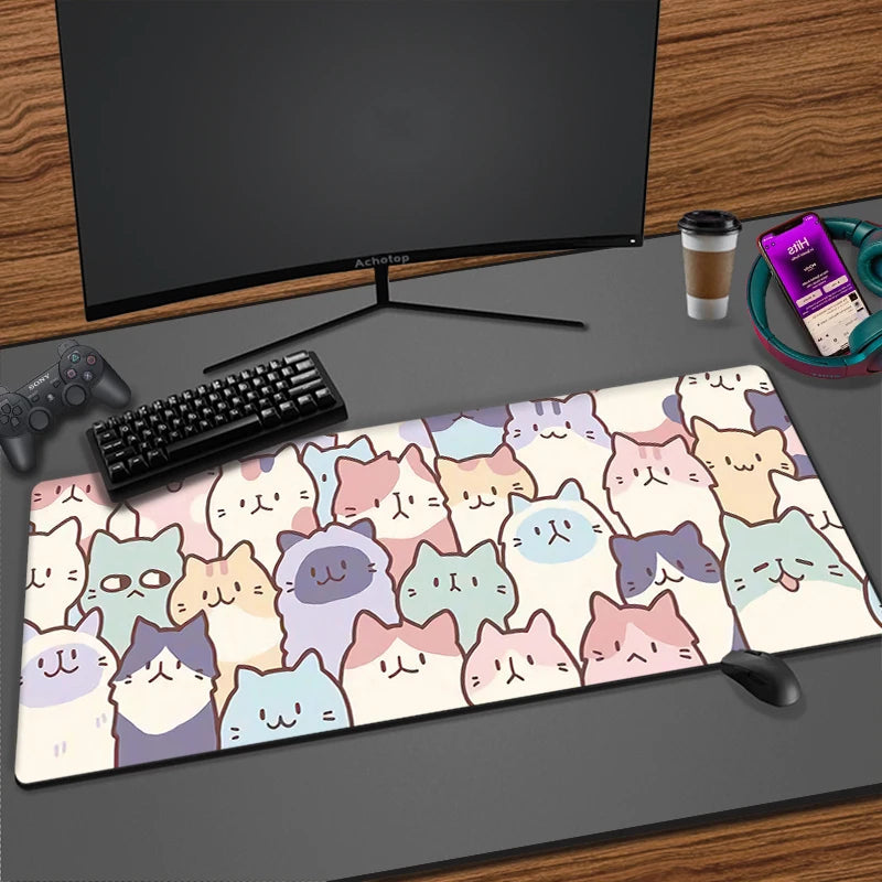 'Kitty Mosaic' Desk Mat
