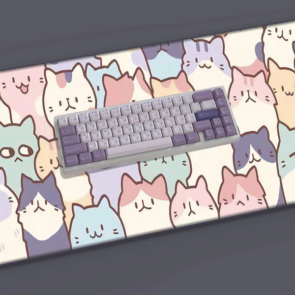'Kitty Mosaic' Desk Mat