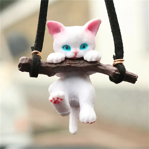 Playful Kitty Swing Pendant