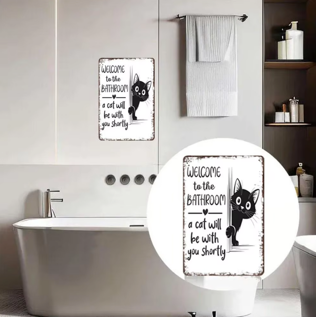 A Cat Will Be With You Shortly Sign