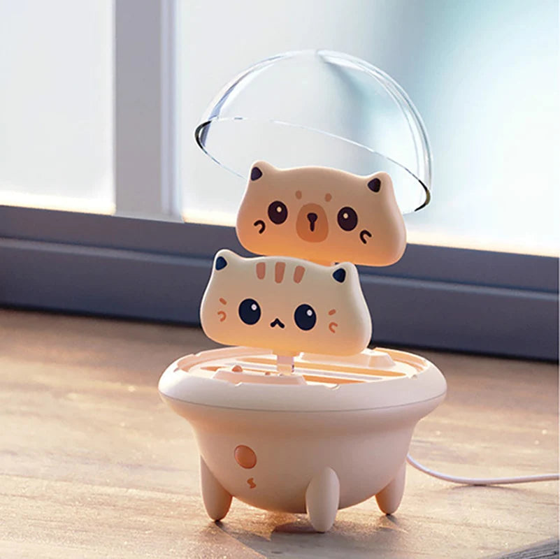 Cute Cat Spaceship Portable Charger